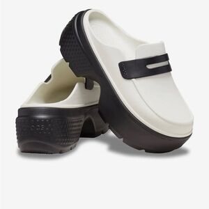 CROCS STOMP Loafers Black/White 7